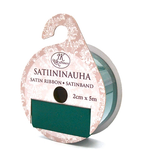 [3687] Satin ribbon 2cm x 5m forest green