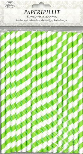 [3702] Paper straw green 16pcs
