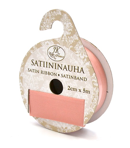 [3707] Satin ribbon 2cm x 5m old rose