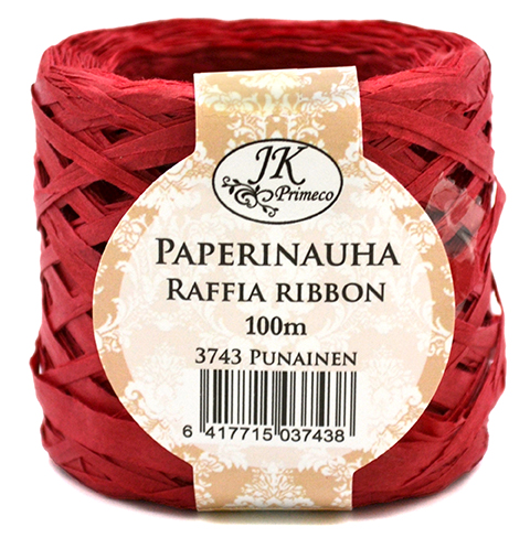 [3743] Paper ribbon 100m red
