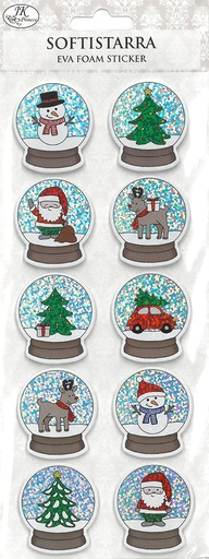 [3764] Eva foam sticker Snow globes hologram