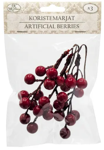 [3783] Artificial berries big red 3pcs