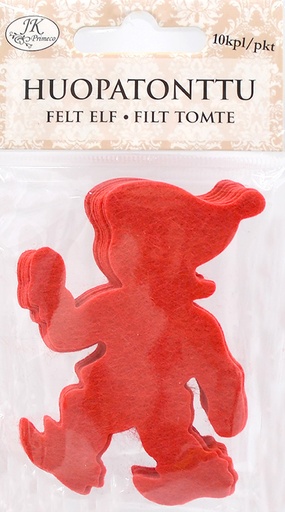 [3795] Felt Christmas gnome red 10pcs