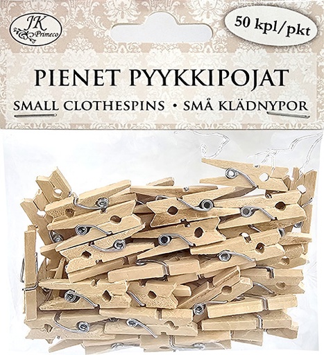 [3803] Small clothespins natural 50pcs