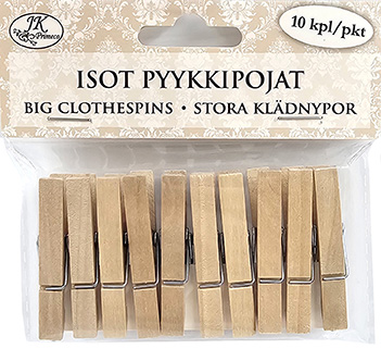 [3804] Big clothespins natural 10pcs