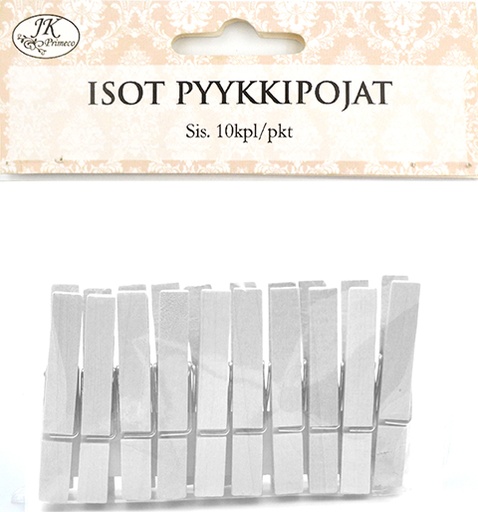 [3809] Big clothespins white 10pcs