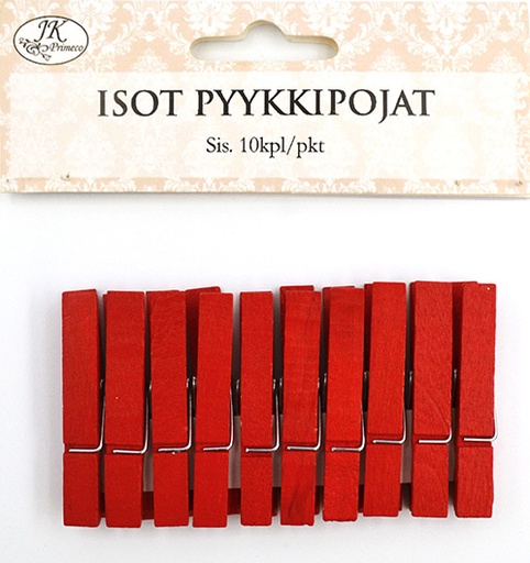 [3811] Big clothespins red 10pcs