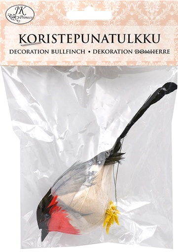 [3842] Decoration bird Bullfinch