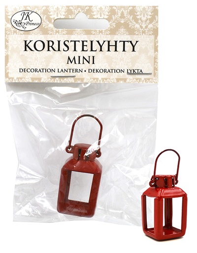 [3843] Miniature lantern red