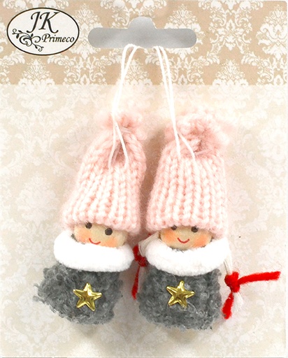 [3879] Decorative figures light pink 2pcs