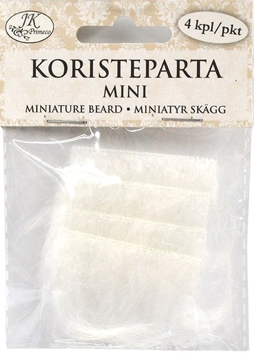 [3897] Miniature beard white 4pcs