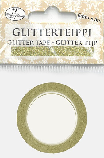 [3900] Glitter tape 6mm x 5m gold         