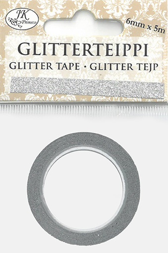 [3901] Glitter tape 6mm x 5m silver
