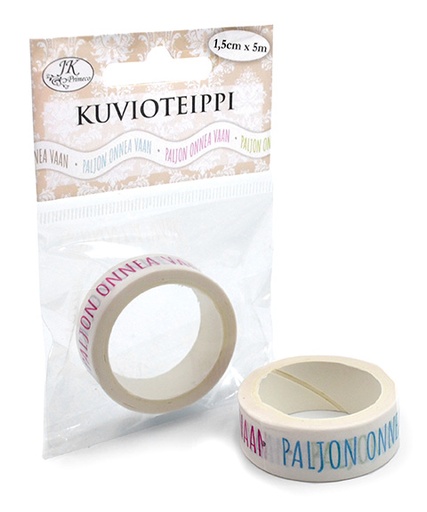 [3905] Decoration tape 1.5cm x 5m Onnea pastelli