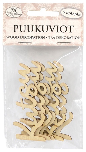 [3913] Wood decorations Kutsu 5pcs