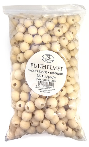 [3962] Wood beads 1.5cm natural 350pcs