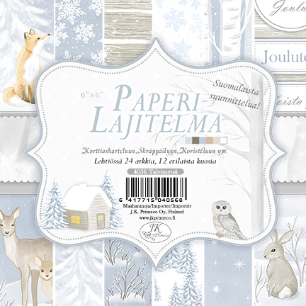 [4056] Paper assortment 6x6 Talvimetsä