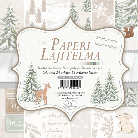[4059] Paper assortment 6x6 Talvi luonto