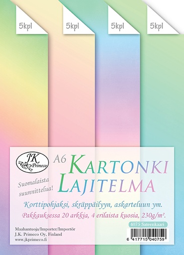 [4075] Card assortment A6 Rainbow 20pcs