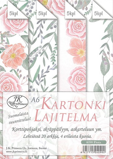 [4090] Card assortment A6 Flora 20pcs