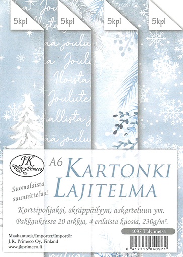 [4097] Card assortment A6 Talvimetsä 20pcs