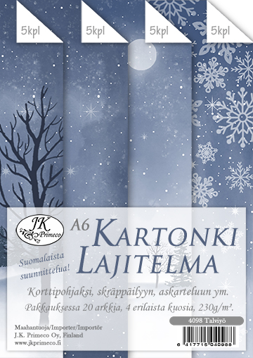 [4098] Card assortment A6 Winter night 20pcs
