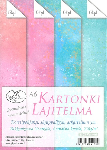 [4103] Card assortment A6 Watercolor 20pcs