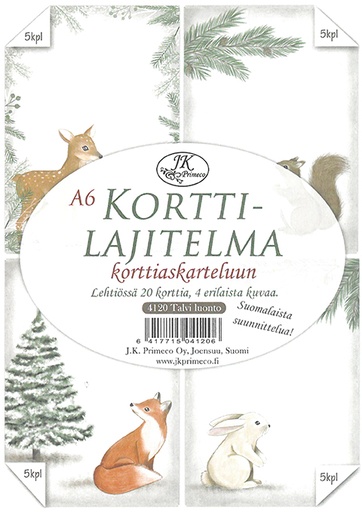 [4120] Card assortment A6 Winter nature 20pcs