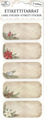 [4172] Etikettitarra kapea Vintage natur 2ark