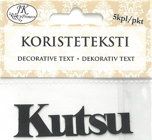 [4221] Decorative text Kutsu musta 5pcs