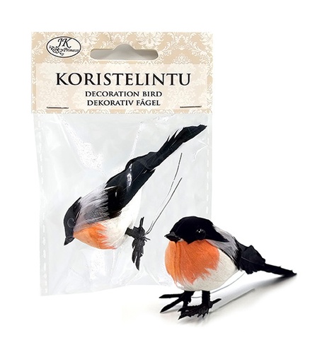 [4470] Decoration bird Bullfinch small