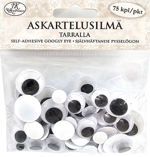 [4590] Googly eye, self-adhesive 75pcs