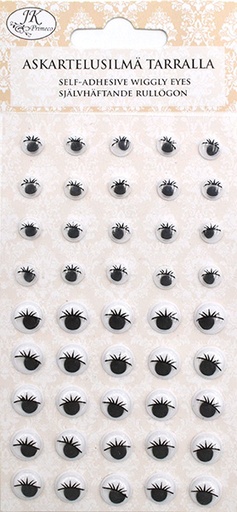 [4593] Googly eye with lashes, self-adhesive 45pcs