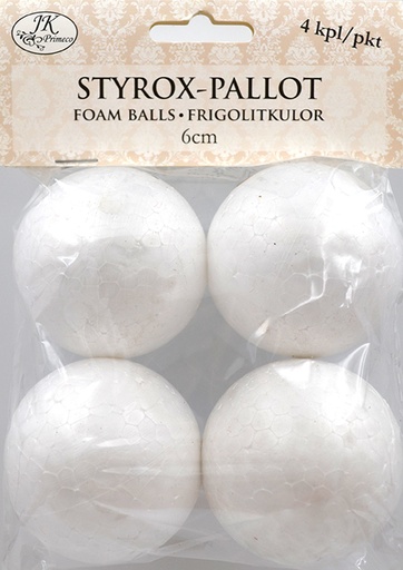[4603] Styrofoam balls 6cm 4pcs