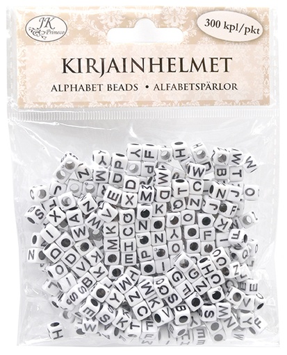[4610] Alphabet beads white 300pcs
