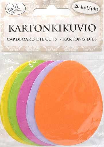 [4690] Cardboard die cut egg color assortment 20pcs