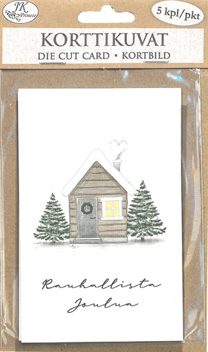 [4726] Die cut card Lumo Kuura talo 5pcs