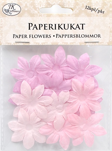 [4914] Paper flowers big pastel 12pcs