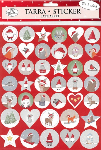 [5111] Giant sticker Christmas characters circle