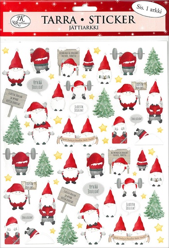 [5113] Giant sticker Christmas gnomes