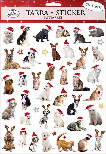 [5115] Giant sticker Christmas pets