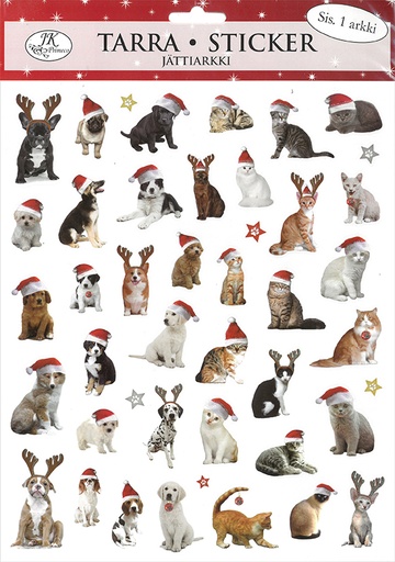 [5115] Giant sticker Christmas pets