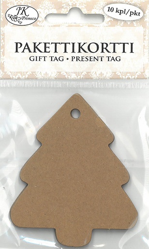 [5204] Gift tag Spruce recycled brown 10pcs