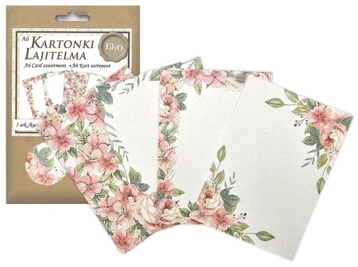 [5612] Eco card assortment A6 Flowers 20pcs