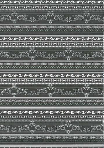 [6507] Glitter paper A4 Black/white stripe 5pcs