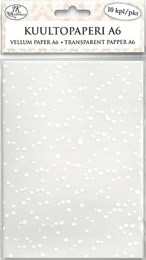 [6570] Vellum paper A6 Snowfall 10pcs