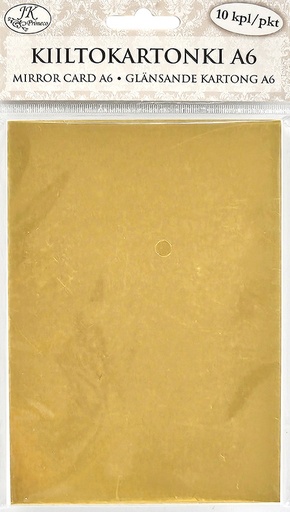 [6610] Mirror card A6 gold 10pcs