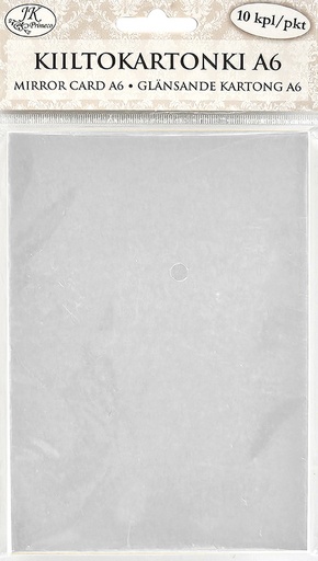 [6611] Mirror card A6 silver 10pcs