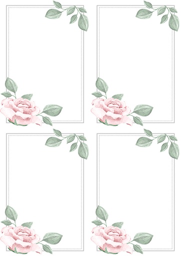 [6679] Decorative paper A4 Rosa 5pcs
