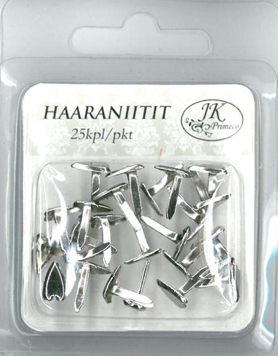 [6901] Heart brads silver 25pcs